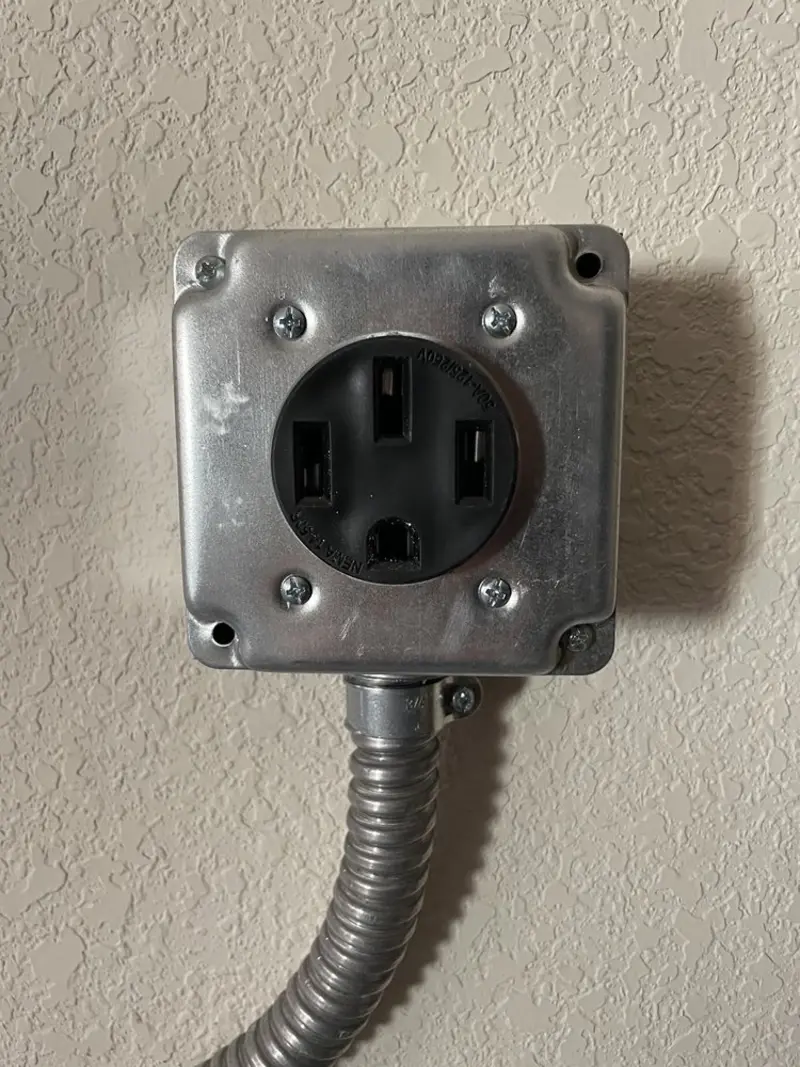 NEMA 14-50 outlet installed for Electrical Panel Upgrade in Canutillo
